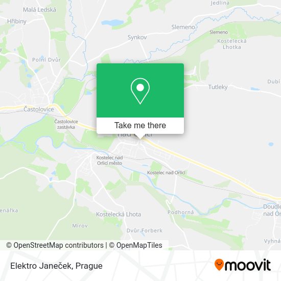 Карта Elektro Janeček