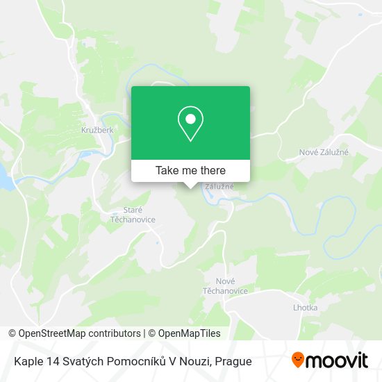 Kaple 14 Svatých Pomocníků V Nouzi map