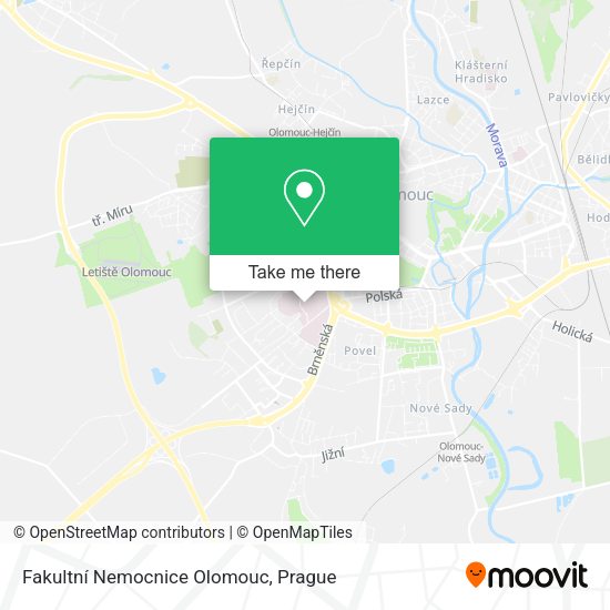 Fakultní Nemocnice Olomouc map