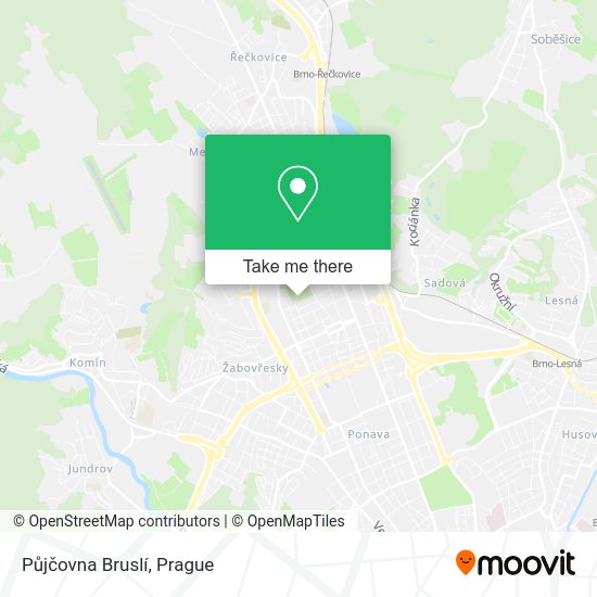 Půjčovna Bruslí map