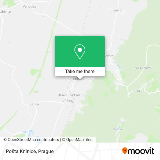 Карта Pošta Knínice