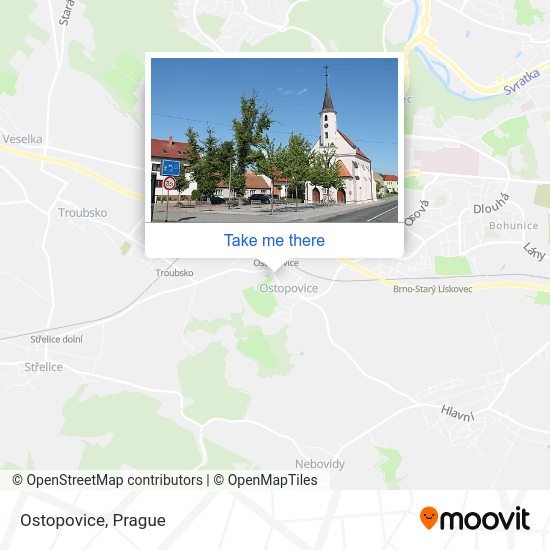 Ostopovice map