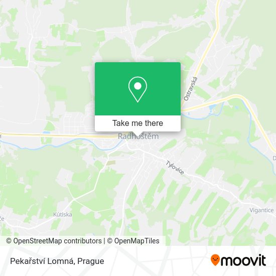 Pekařství Lomná map