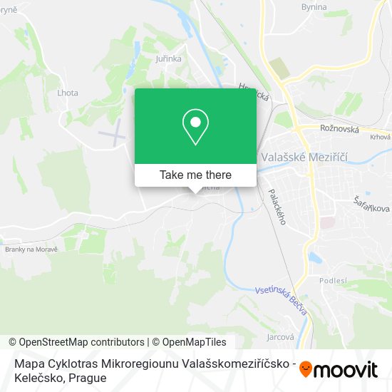 Mapa Cyklotras Mikroregiounu Valašskomeziříčsko - Kelečsko map