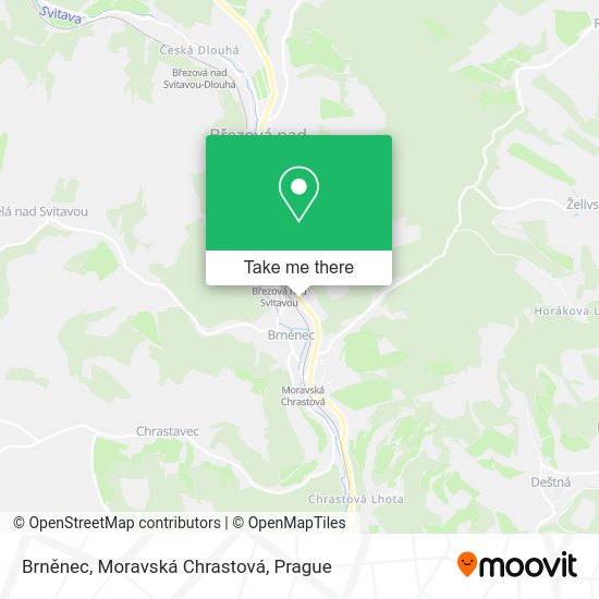 Brněnec, Moravská Chrastová map