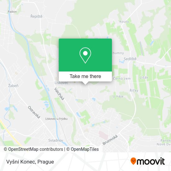 Карта Vyšní Konec
