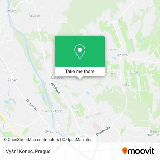 Карта Vyšní Konec