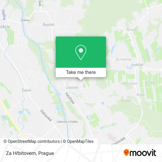 Карта Za Hřbitovem