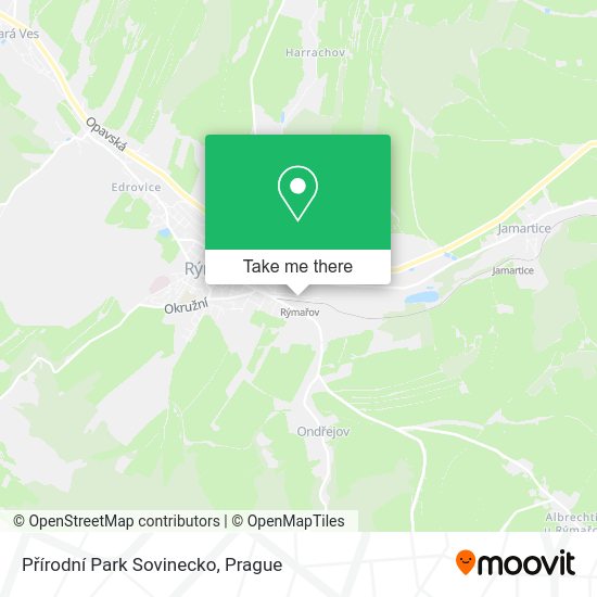 Přírodní Park Sovinecko map