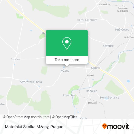Mateřská Školka Mžany map