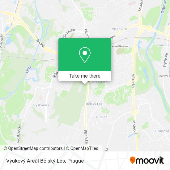 Výukový Areál Bělský Les map