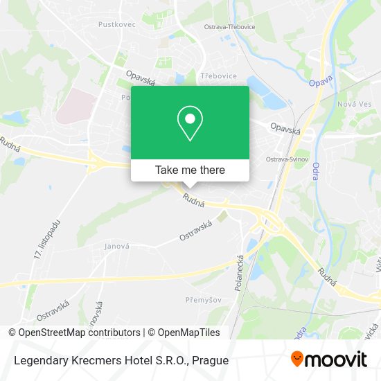 Legendary Krecmers Hotel S.R.O. map