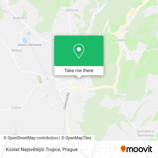 Kostel Nejsvětější Trojice map