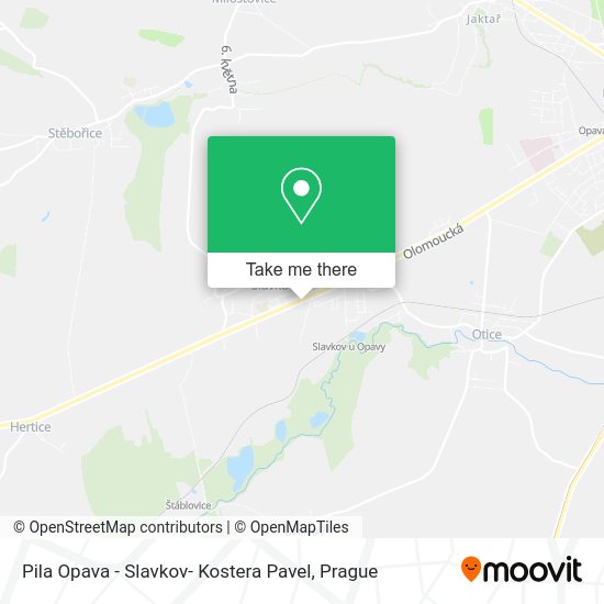 Pila Opava - Slavkov- Kostera Pavel map