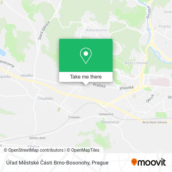 Úřad Městské Části Brno-Bosonohy map