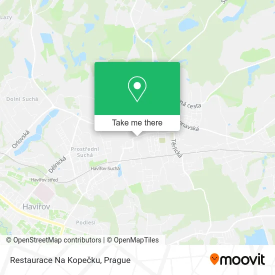Карта Restaurace Na Kopečku
