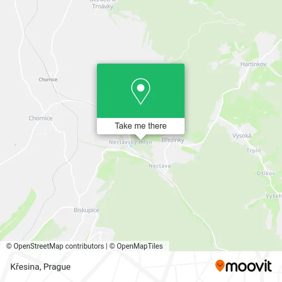Křesina map
