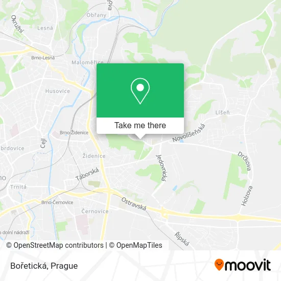 Карта Bořetická