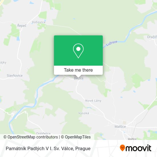 Památník Padlých V I. Sv. Válce map