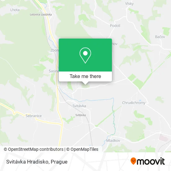 Карта Svitávka Hradisko