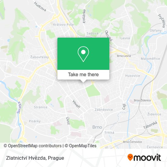 Zlatnictví Hvězda map
