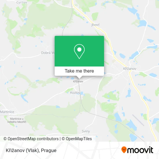 Křižanov (Vlak) map
