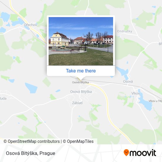 Osová Bitýška map