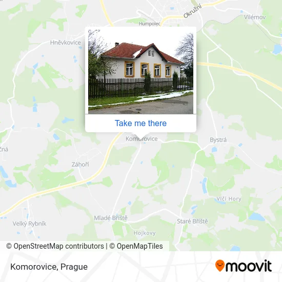 Карта Komorovice