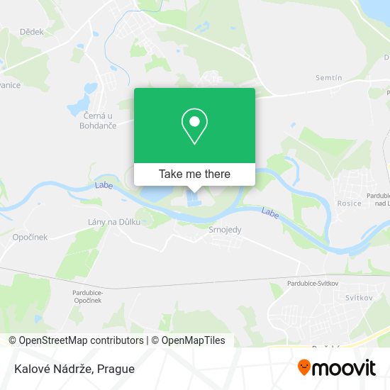Kalové Nádrže map