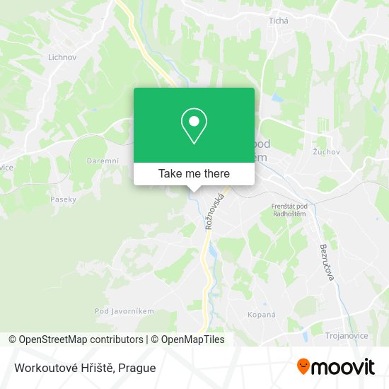Workoutové Hřiště map
