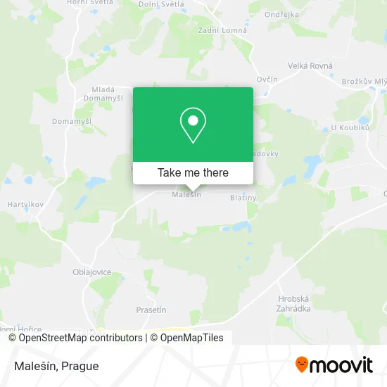 Карта Malešín