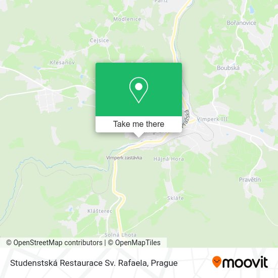 Studenstská Restaurace Sv. Rafaela map