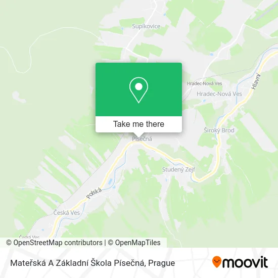 Mateřská A Základní Škola Písečná map
