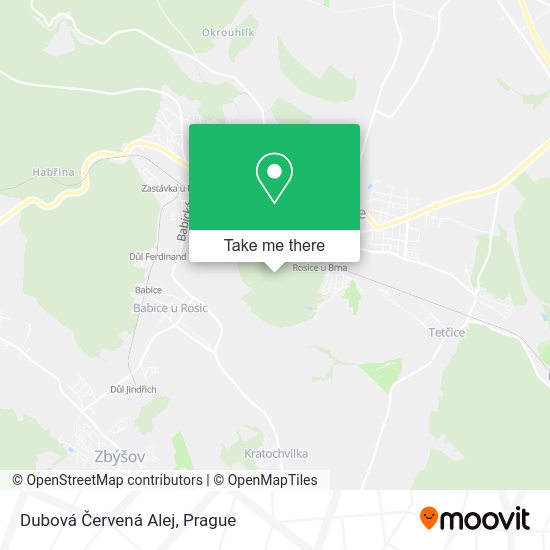 Dubová Červená Alej map