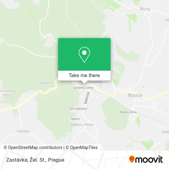 Карта Zastávka, Žel. St.