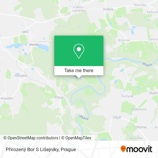 Přirozený Bor S Lišejníky map