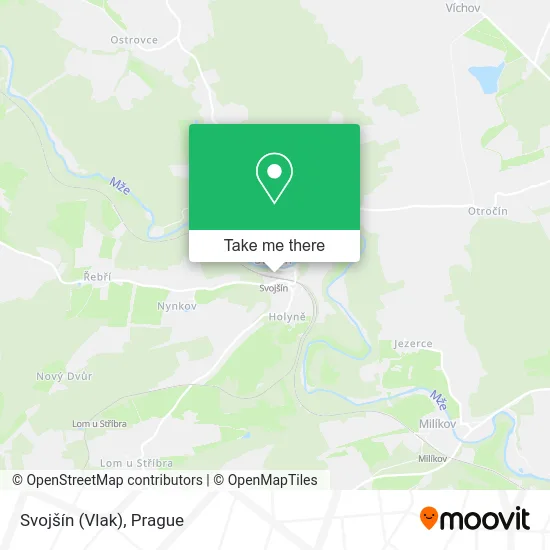 Карта Svojšín (Vlak)