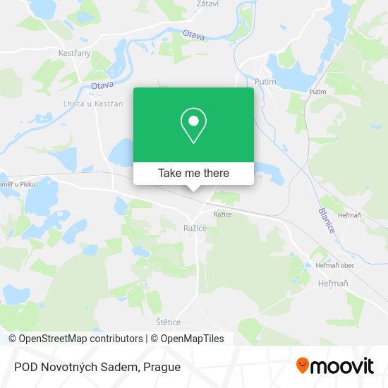 POD Novotných Sadem map