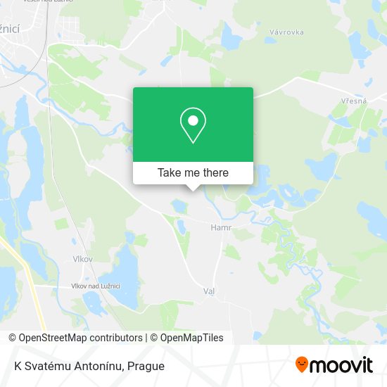 K Svatému Antonínu map