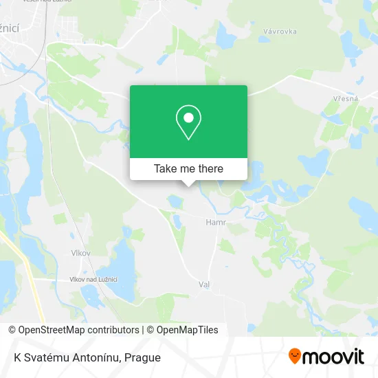 K Svatému Antonínu map