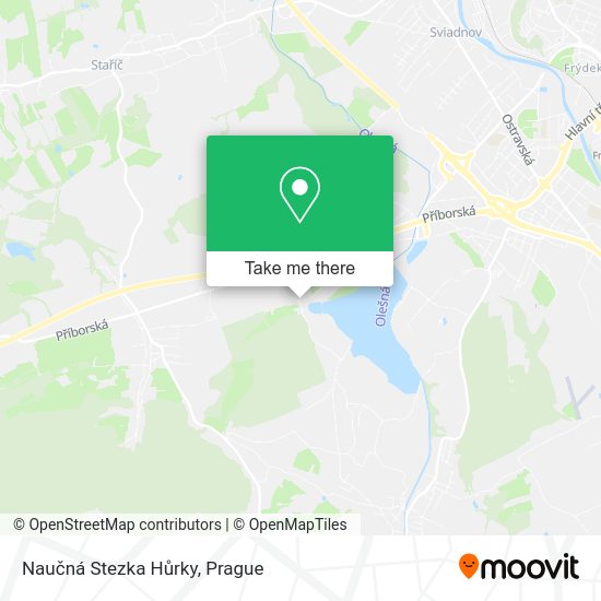 Naučná Stezka Hůrky map