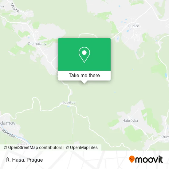 Карта Ř. Haša