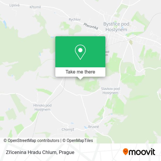 Zřícenina Hradu Chlum map