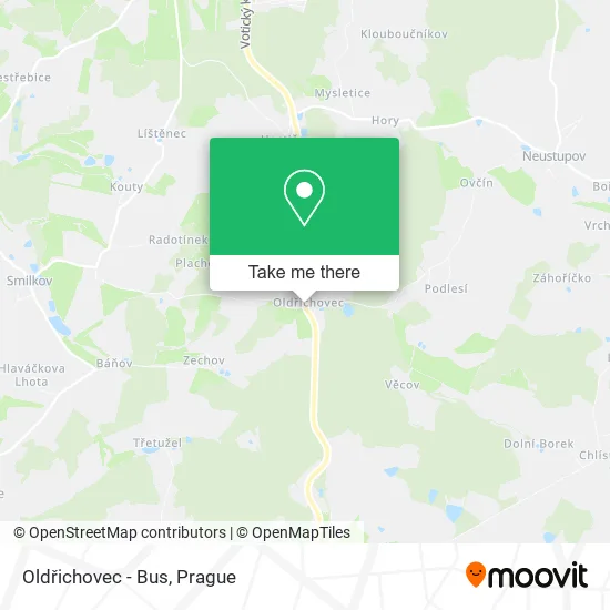 Карта Oldřichovec - Bus
