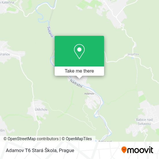 Adamov T6 Stará Škola map