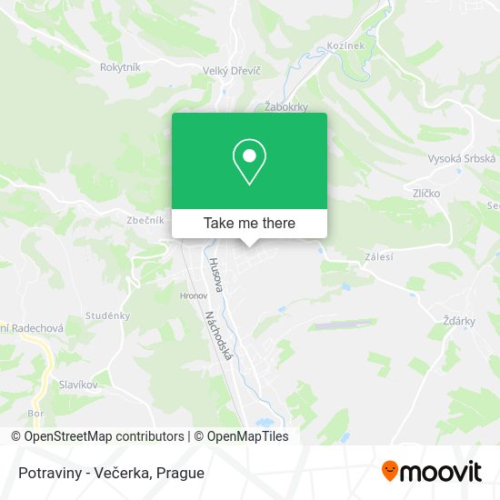 Карта Potraviny - Večerka