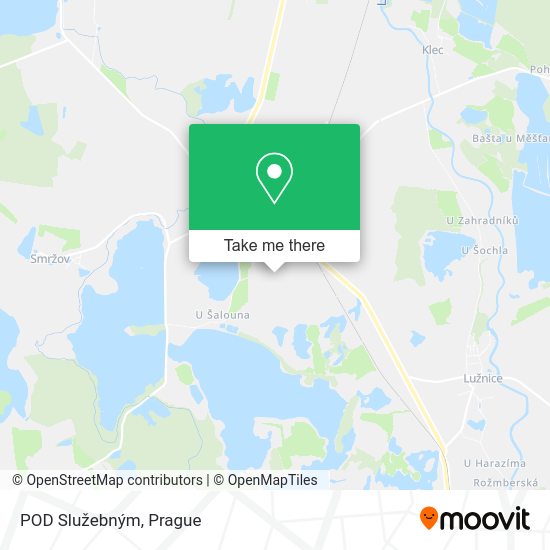 POD Služebným map