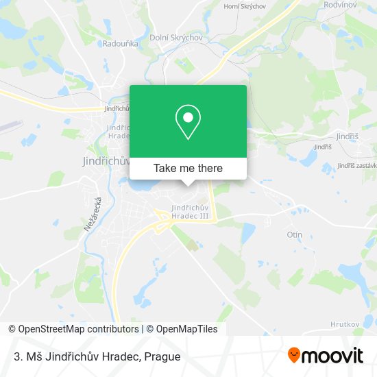 3. Mš Jindřichův Hradec map