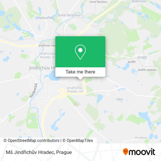 Mš Jindřichův Hradec map