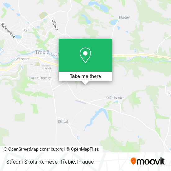 Střední Škola Řemesel Třebíč map